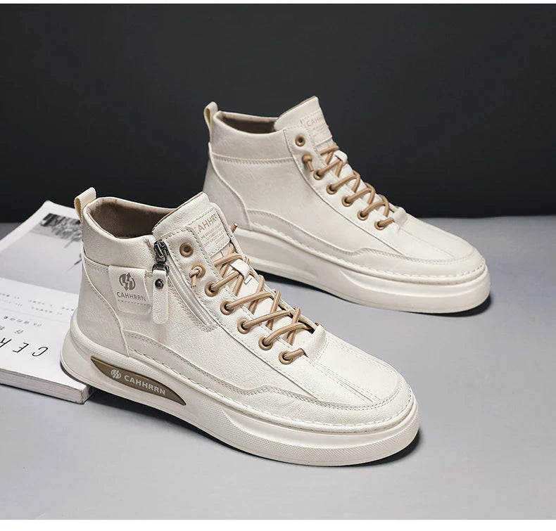 Male Sneakers High-top Loafers Skateboard Sports and Leisure Shoes for Men Men's Sneakers Non-Slip Soft and Comfortable New