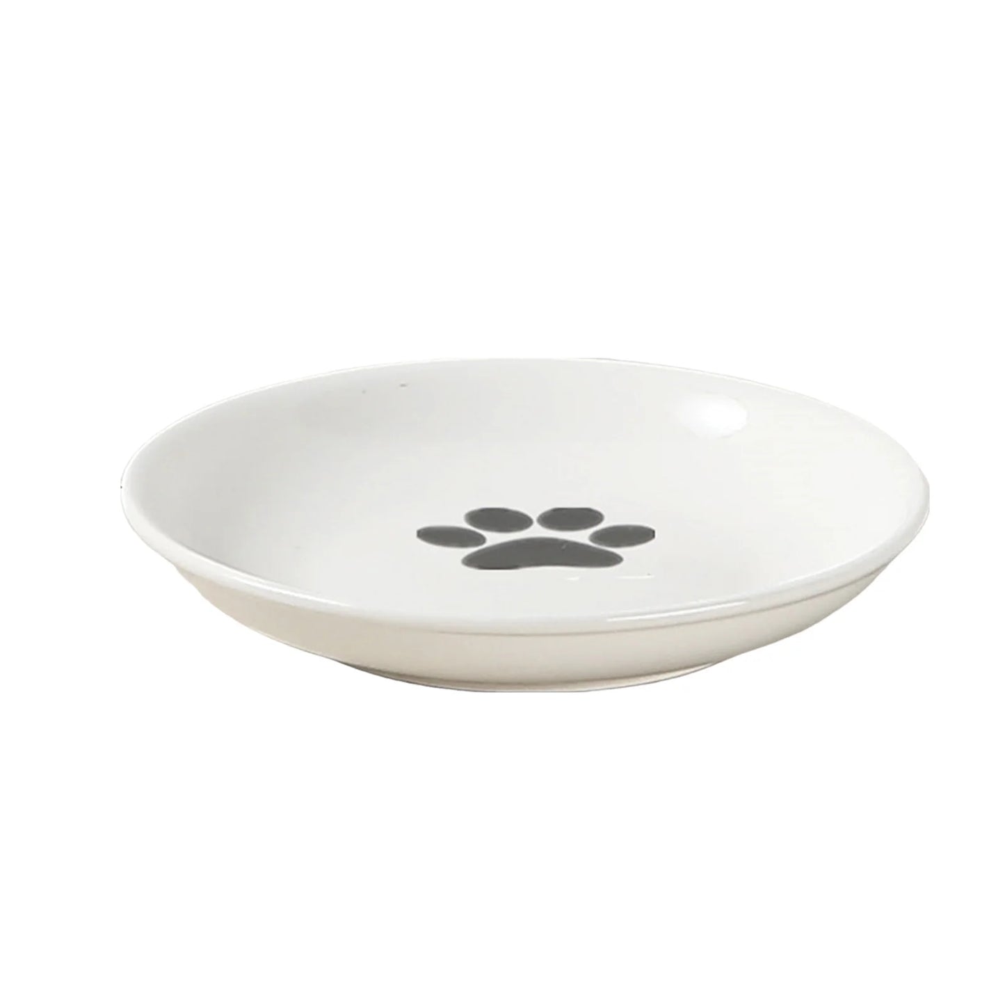 Pet ceramic bowl, tall cat food bowl, snack canister dish, cat food bowl with neck protection and anti-toppling function