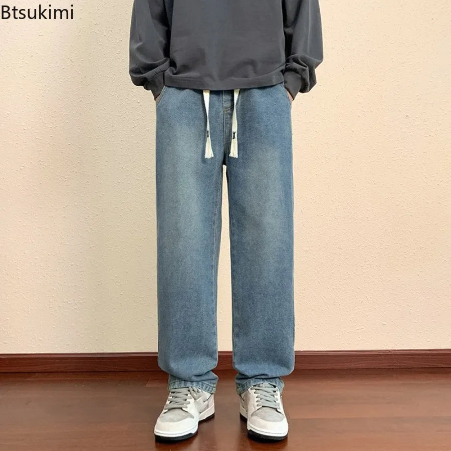 Straight Leg Casual Denim Pants