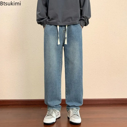 Straight Leg Casual Denim Pants