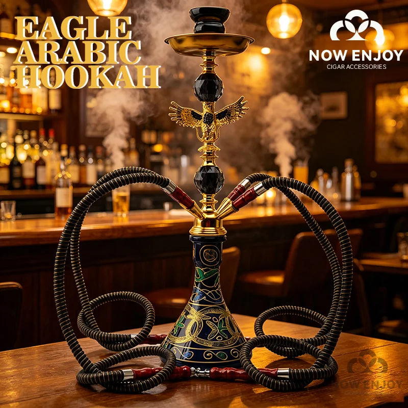BLack Gold Eagle Design Smoking Pipe Hookah Set with Tobacco Bowl Water Pipe  Кальян Kit for Sheesha Shisha Smoke Accessories