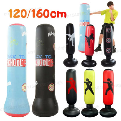 Inflatable Punching Boxing Bag Fitness Training Boxing Sack PVC Sports Fight Column  Kids Boxing Fight Pressure Sandbag