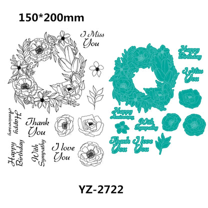 Just Married Celebrae You Father's Day Patriotic Heroes Cutting Dies Clear Stamps Scrapbooking New 2025 Frame Card Craft