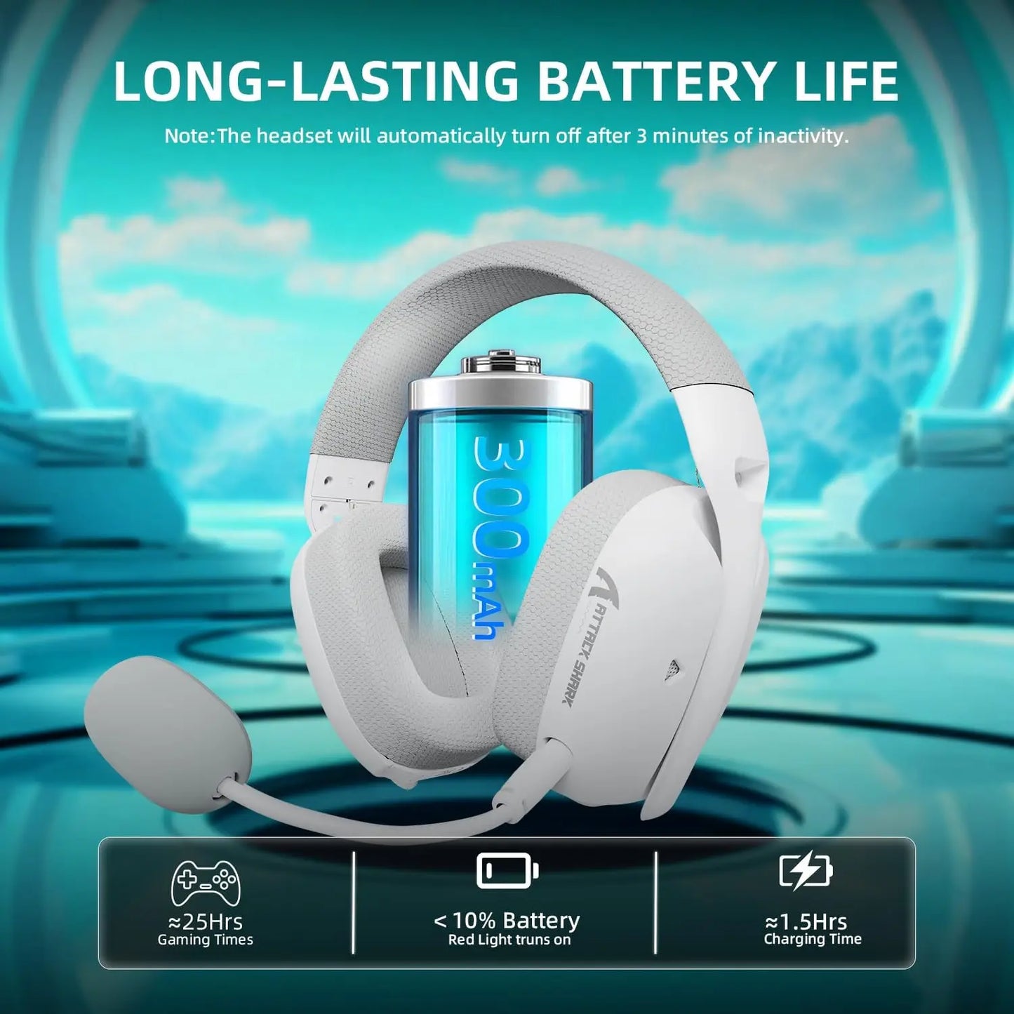 MAMBASNAKE×Attack Shark L80PRO Gaming Headset, Lightweight Over-Ear Gaming Headphones
