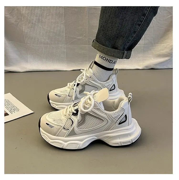sneakers women trends 2024 summer Sneakers White Lace-Up Women's jogging Shoes platform Female designer shoes zapatos de mujer