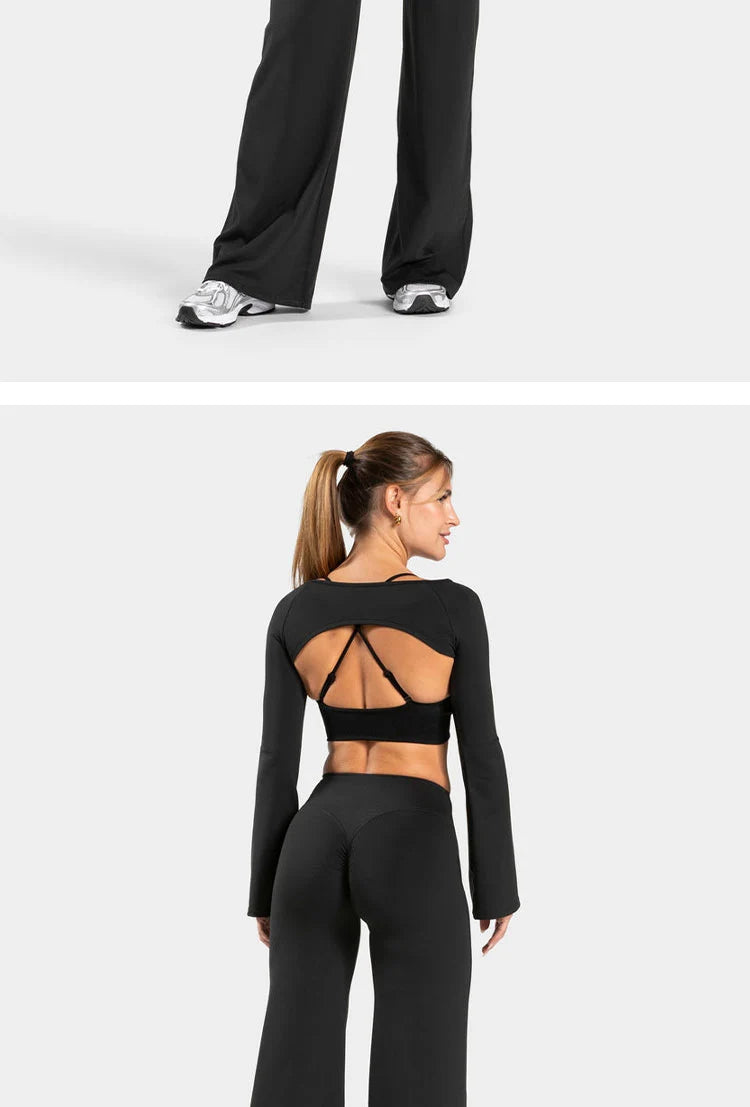 Charming Pro Scrunch Straight Leg Pants Butt Lifting Sculpting Wide Leg Leggings Gym Yoga Jogging Push Up Women Baggy Sweatpants