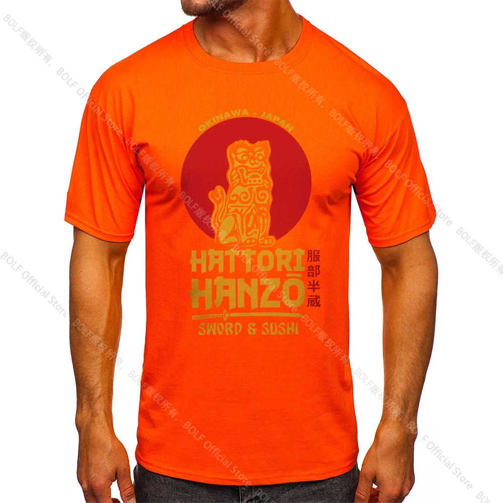 Men's Hattori Hanzo Printed T-shirt 100% Cotton Harajuku Classic Tees for Men Women Casual Shirt Tops Wear