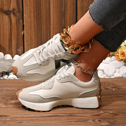Women Sneakers 2025 New Casual Versatile Thick-soled Running Sneakers Women Fashionable High-quality Luxury Lace-up Shoes Women