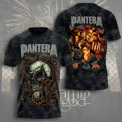 Popular Heavy Metal Rock Band Pantera 3D Print Men Women T-shirt O-neck Short Sleeve Hip Hop Top Casual Streetwear Kids Tees