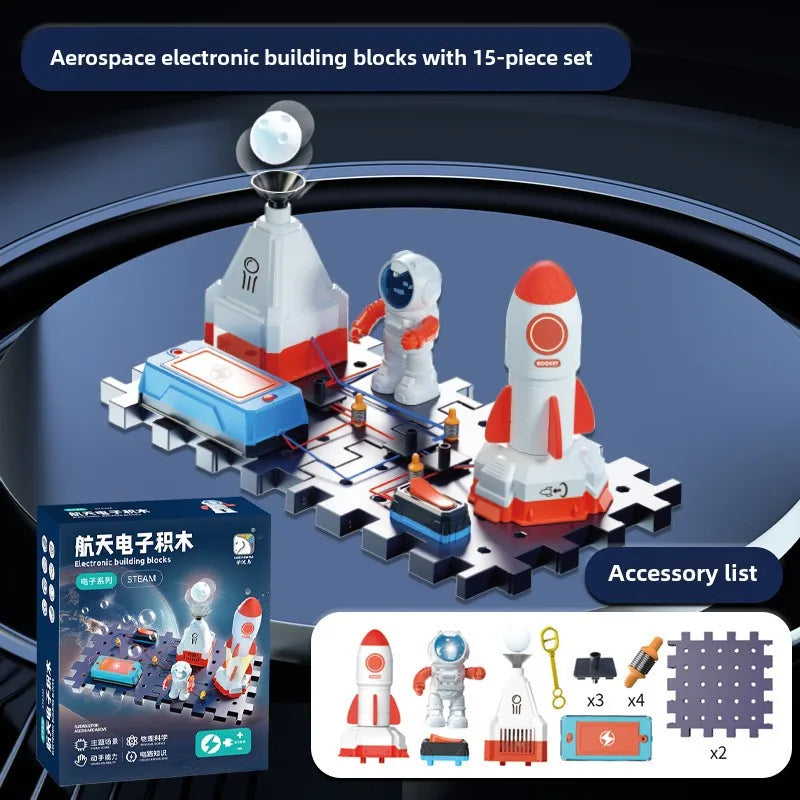 STEAM Electronic Building Blocks DIY Science Experiment Kit Simulated Circuit Assembly Toy Basic Electrical Knowledge Education