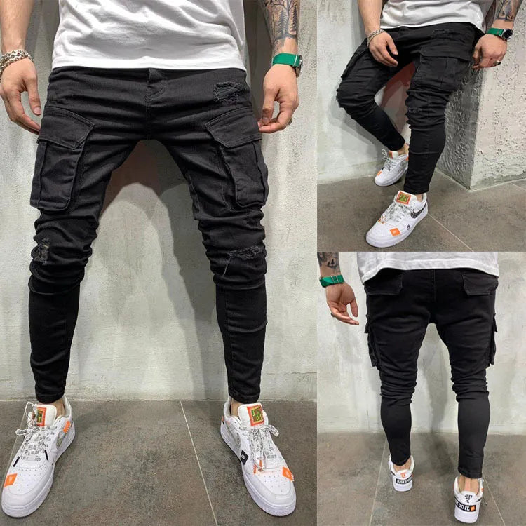 Skinny Fit Hip Hop Denim Jeans