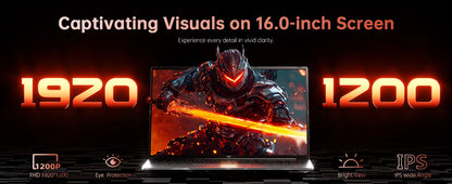 ACEMAGIC 16" FHD Laptop AMD Ryzen 9 6900HX Laptop 16GB LPDDR5 RAM 512GB SSD Backlit Keyboard Full-Featured Office Gamin Notebook