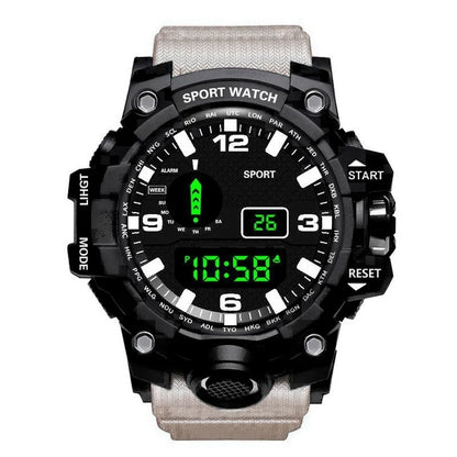 YIKAZE Sports Watch Men's LED Digital Watches Multifunction Military Clock Big Dial Waterproof Fitness Electronic Watch For Man