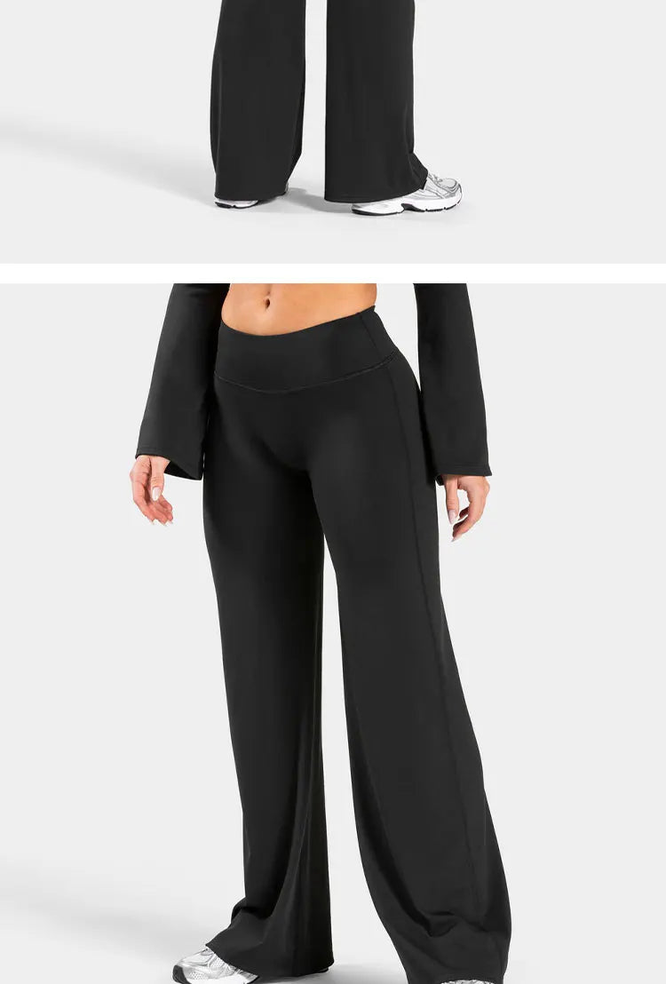 Charming Pro Scrunch Straight Leg Pants Butt Lifting Sculpting Wide Leg Leggings Gym Yoga Jogging Push Up Women Baggy Sweatpants