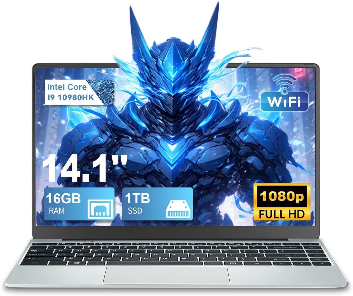Intel Core i9-10980hk 14.1” Gaming i9 Laptop Windows 11 16GB RAM 1/2TB M.2 SSD Laptops 4K HD Gaming Notebook PC