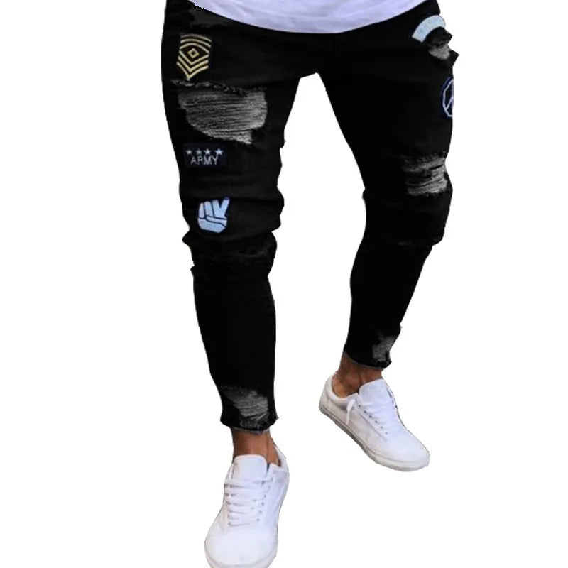 Skinny Fit Hip Hop Denim Jeans