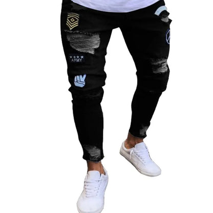 Skinny Fit Hip Hop Denim Jeans