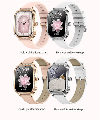 2026 Fashion Women Smart Watch Bluetooth Call Custom Watch Face Fitness Tracker IP68 Waterproof Smartwatch Woman for Android IOS