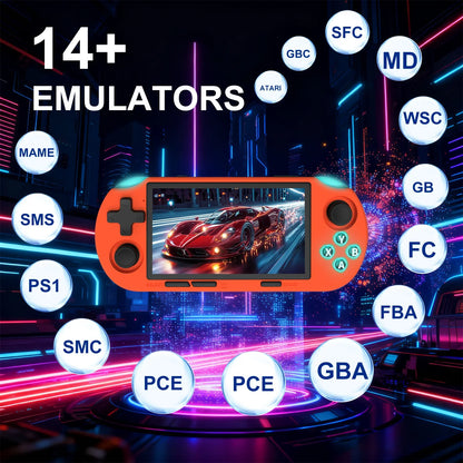 GAMINJA Handheld Retro Console – 4.5" IPS, 12,000+ Games