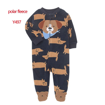Newborn Infant Baby Boy Girl Romper Spring Autumn Polar Fleece Long-Sleeve Jumpsuit Warm Toddler Baby Clothes For a 0-12 Months