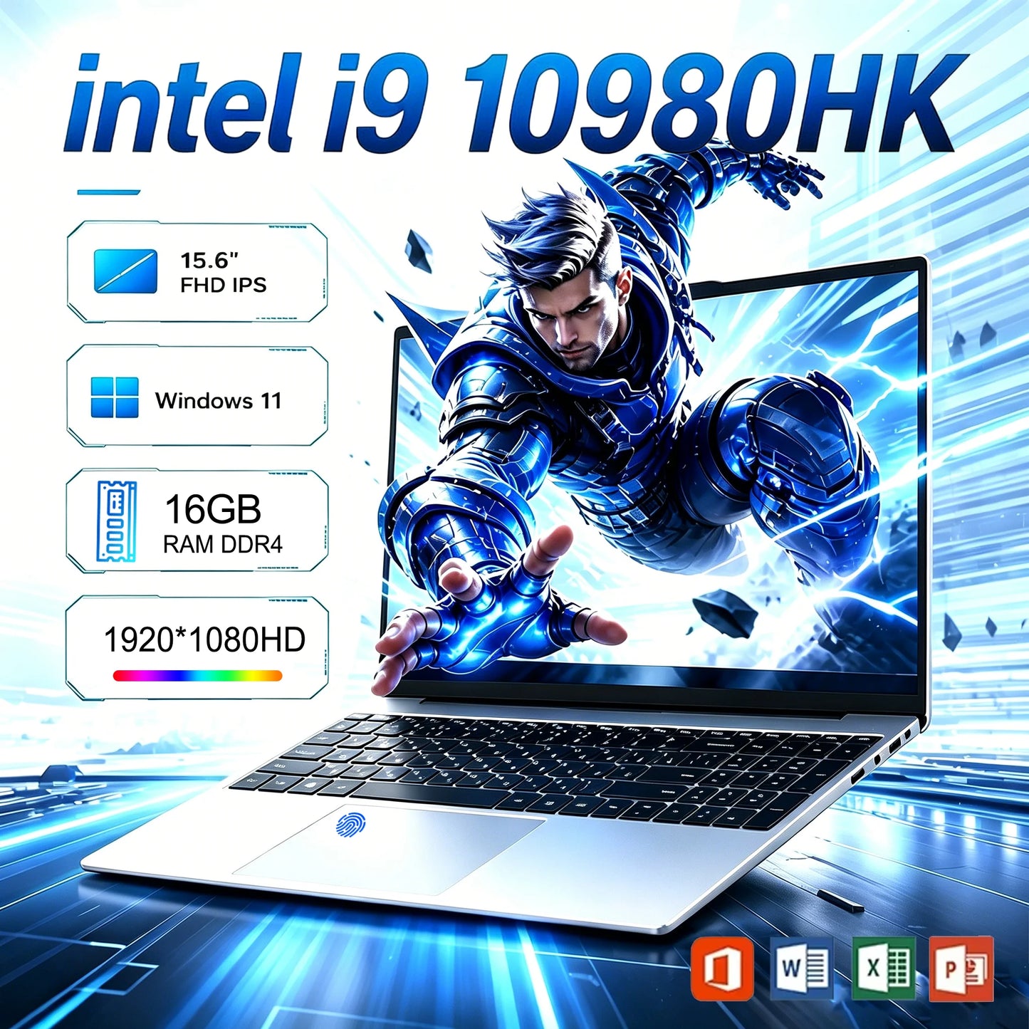 15.6" Windows 11 Pro Laptops  Intel Core i9-10980hk 16GB RAM 1TB SSD Office Gamer  Study notebook Computer PC