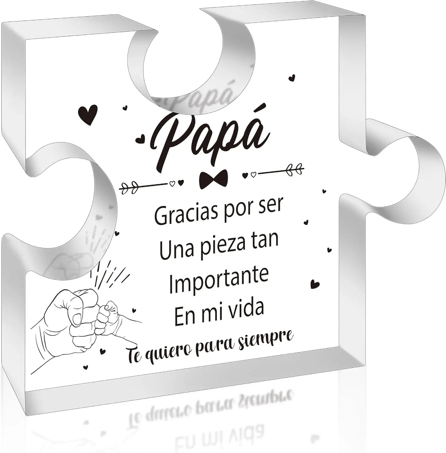 Dad Birthday Gifts - Regalos para Papá Puzzle Acrylic Plaque for Office Desk Decor Keepsake Paperweights Gifts for Dad i
