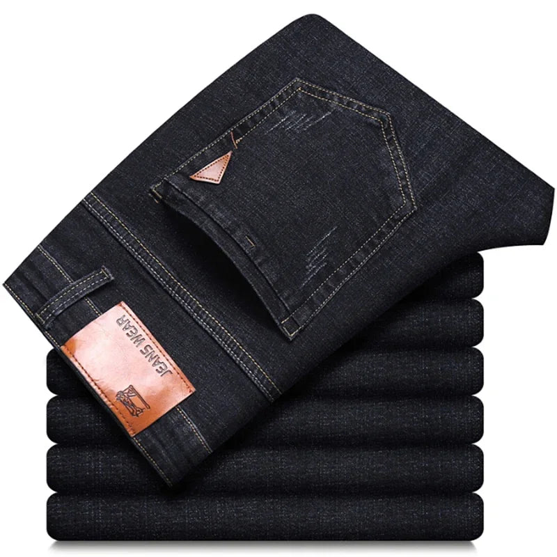 Slim Fit Straight Denim Trousers