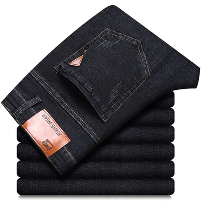 Slim Fit Straight Denim Trousers