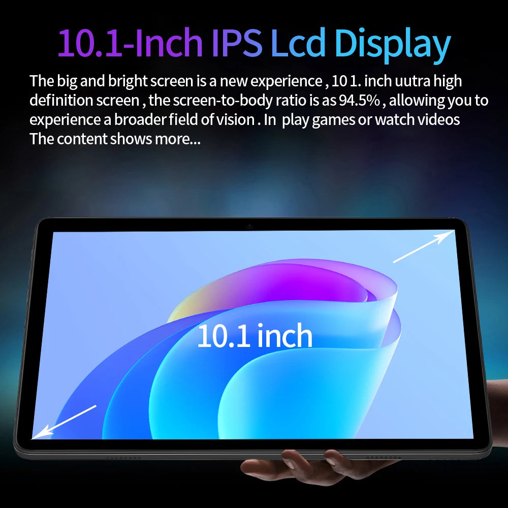 BDF-Y7 New 5G Pad 10.1 Inch Tablets Octa Core 8GB+256GB ROM HD Display Double SIM Dual Cameras Tablet Pc with Keyboard Mouse