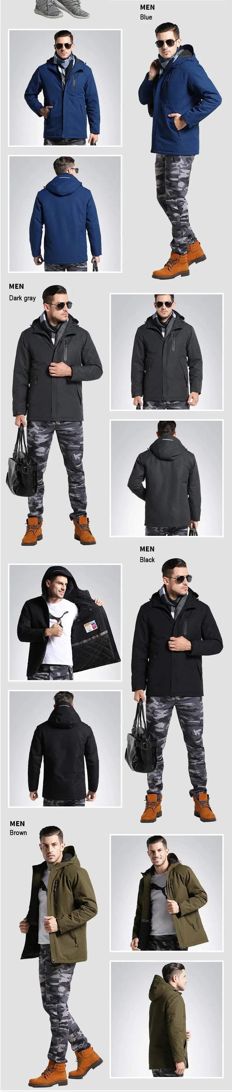 Smart Heated Jacket Waterproof Men 3 Areas Heated Vest For Women Winter Outdoor Sports Coat Warm Heating Coat Motorcycle Jacket