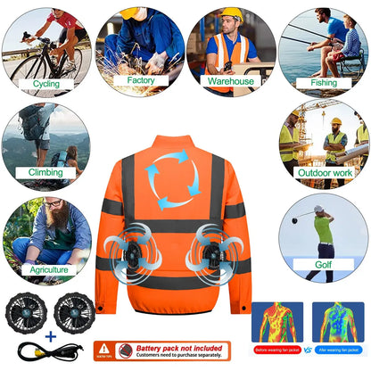 Smart Air Conditioning Cooling Jacket Men Breathable Sun Protection Workwear For Outdoor Workers Fishing Hiking