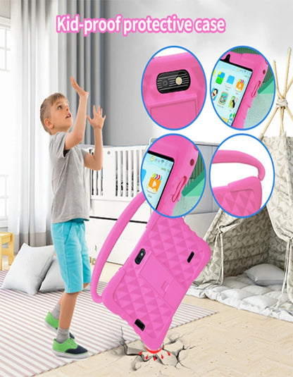 7.0 Inch Kids Tablet Android 12 Quad Core 4GB+64GB WiFi Bluetooth Educational Software Tablets Children's Gifts