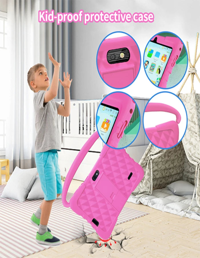 7.0 Inch Kids Tablet Android 12 Quad Core 4GB+64GB WiFi Bluetooth Educational Software Tablets Children's Gifts