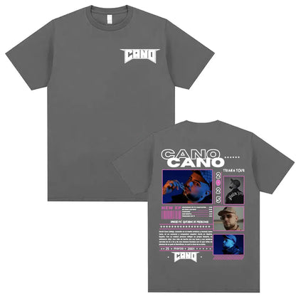 Rapper Cano Triana Tour Album 2025 Printed Tshirts for Men Women Harajuku Hip Hop Street T-shirt Casual Cotton Oversized T Shirt