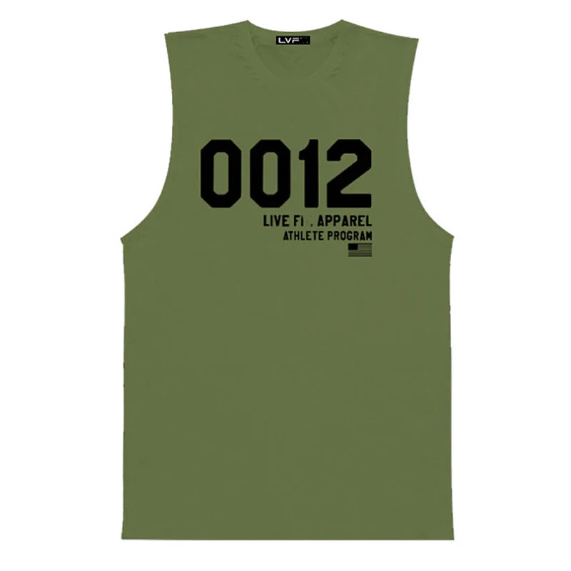 Men's Summer Fitness Tank Top Gym Workout Running Sleeveless Vest Bodybuilding Singlet Muscle Cotton Shirt Man Sports Casual Top