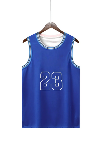 Simple Fashion No.23 Tank Tops For Men Summer Trendy Sleeveless 3D Printed Basketball Vest Casual Oversized Sports Fitness Tops