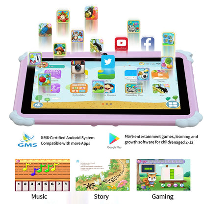 2025 New 7 Inch Cartoon Pattern Kids' tablet Quad Core 4GB+64GB ROM Android 13 Learning Education Games Tablets Children's Gifts