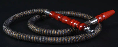 1M Leather Shisha Pipe Hookah Hose Wood Mouth Tip Shisha Pipe Hookah Hose Sheesha Narguile Chicha Water Pipes Shisha Hookah Hose
