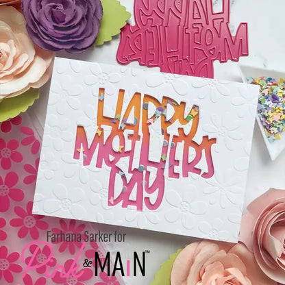 Happy Father's Day Layered Flowers Pop Up CardShut Metal Cutting Dies for DIY Making Card Scrapbook Embossed Paper Album Craft
