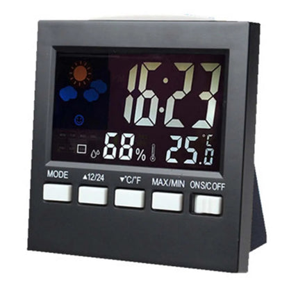 Electronic Alarm Clock with Backlit Thermometer and Hygrometer  Voice Controlled  Accurate Time and Temperature Reading