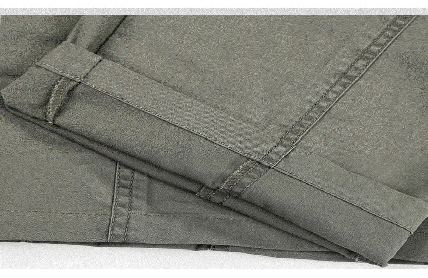 Big Size Men's Cargo Trousers Straight Leg Work Pant Men Loose Fit Cotton Summer Wide Overalls Male Side Multi Pocket Large Size