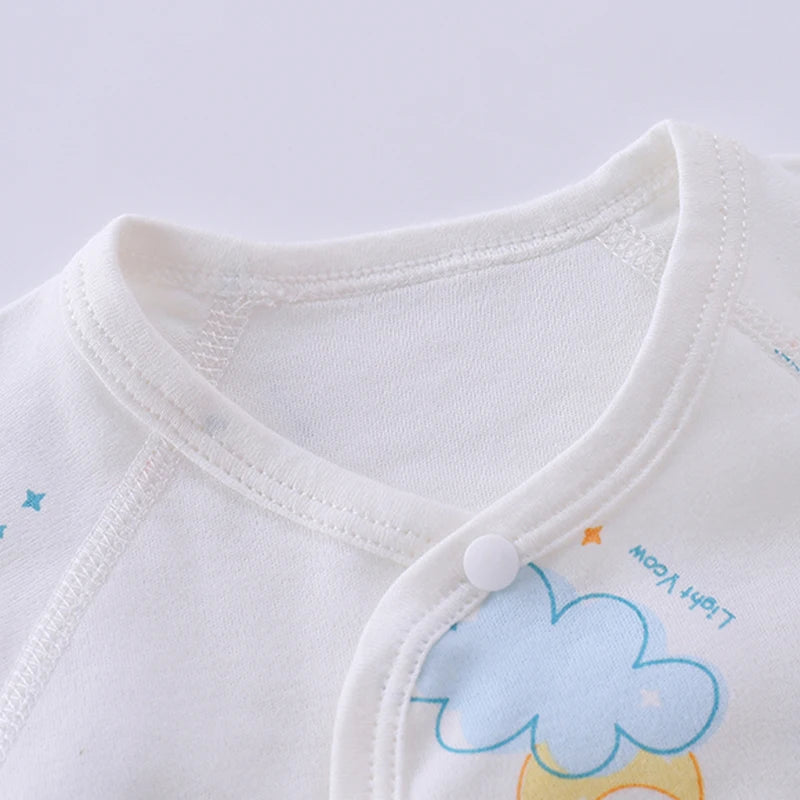Newborn baby clothes Spring and Autumn pure cotton high waist baby split set Baby autumn clothes and pants