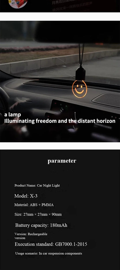 【 Warm Lamp 】 Automotive Atmosphere Light Automatic Sensing Automotive Pendant 2026 New Night Light Automotive Decoration