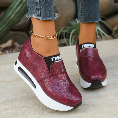 Women's Sneakers Spring Autumn Solid Color Comfortable Platform Walking Shoe Light Non-slip Thick-soled Low-top Shoes Zapatillas