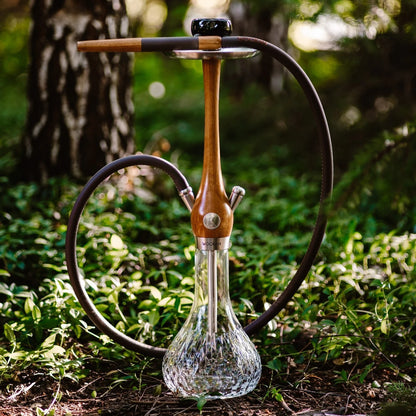 Wookah Hookah Shisha Set High Quality Wooden Large Hookah with Glass Bottle Single Pipe