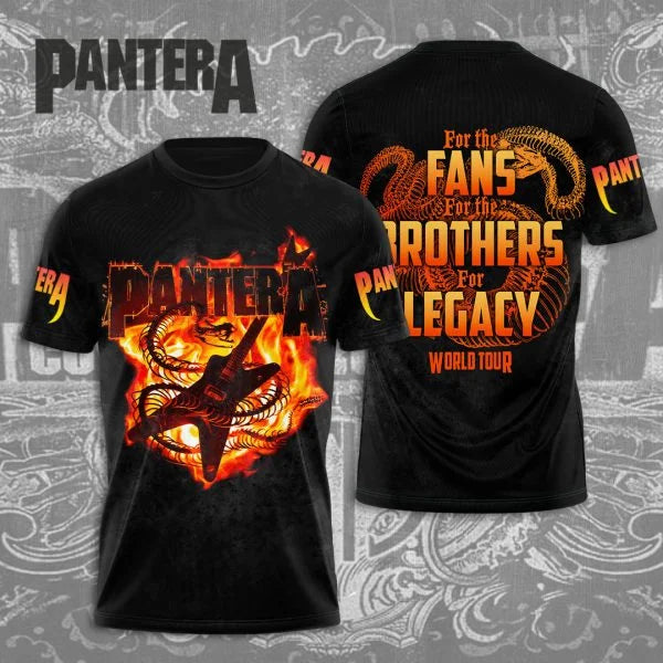 Popular Heavy Metal Rock Band Pantera 3D Print Men Women T-shirt O-neck Short Sleeve Hip Hop Top Casual Streetwear Kids Tees