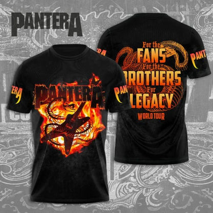 Popular Heavy Metal Rock Band Pantera 3D Print Men Women T-shirt O-neck Short Sleeve Hip Hop Top Casual Streetwear Kids Tees