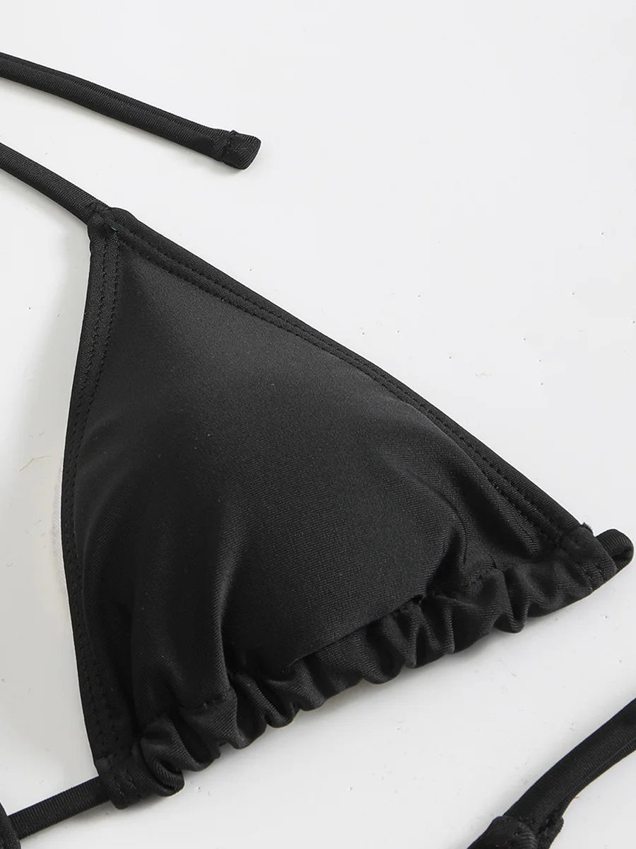 4PCS with Mesh Skirt Long Sleeve Micro Bikini Female Swimsuit Women Swimwear Four-pieces Bikini Set Bathing Suit Swim Beachwear