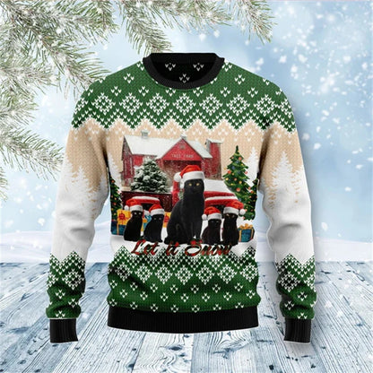 Ugly Christmas Sweater Women Men 3d Print Autumn Winter Pullover Cartoon Pattern Men Clothing New Casual Daily Wear Sweatshirts
