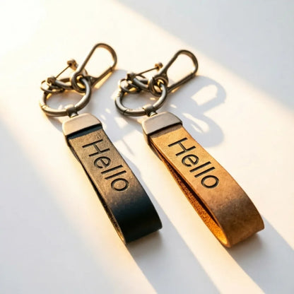 Custom Leather Father Day Dad Gifts Key Ring Camping Hiking Company Package Day BackpackWholesale Chain Bag Car Trinkets Bulk